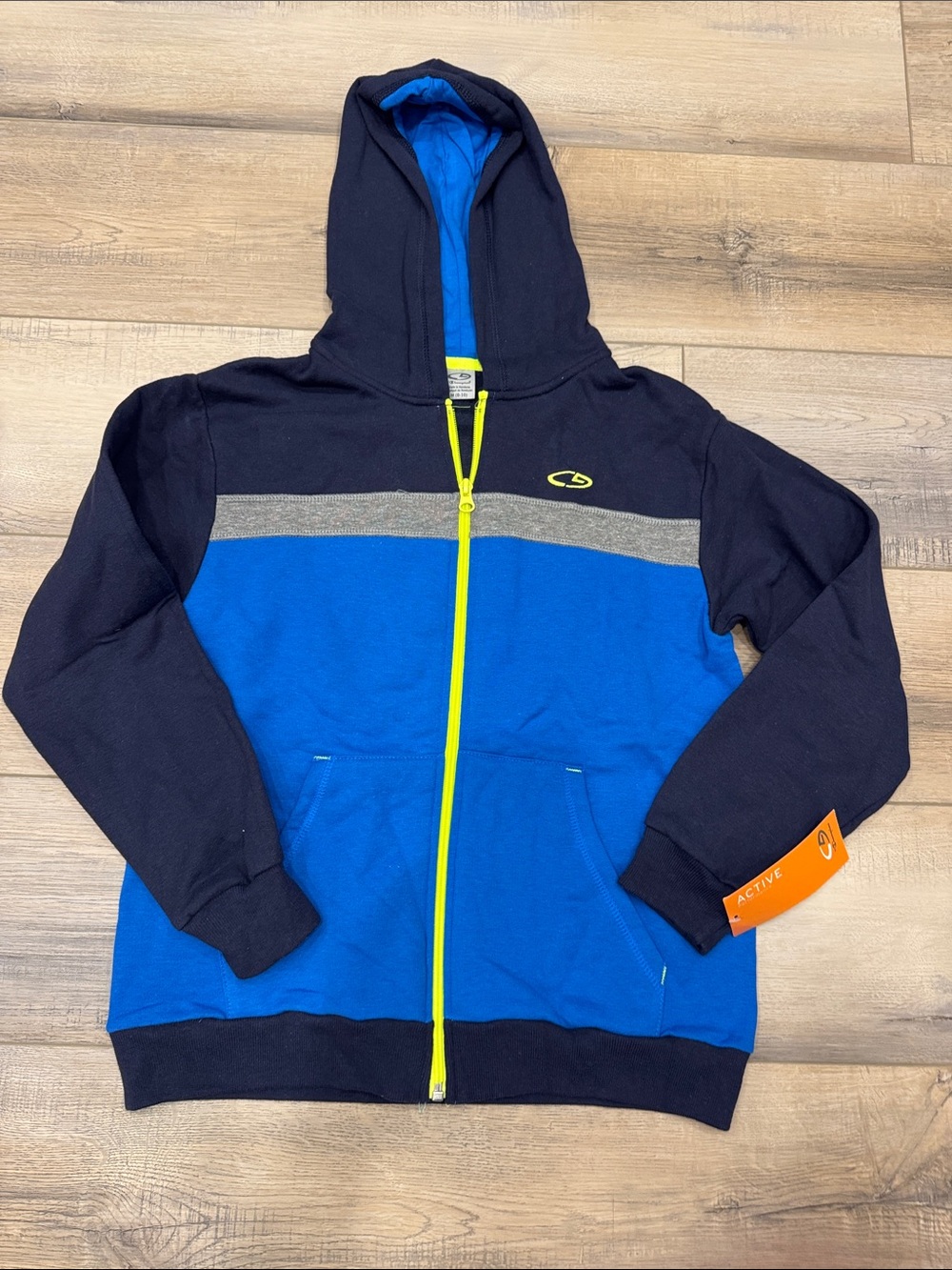 Champion Kids Colorblock Full-Zip Hoodie Jacket - Navy & Blue